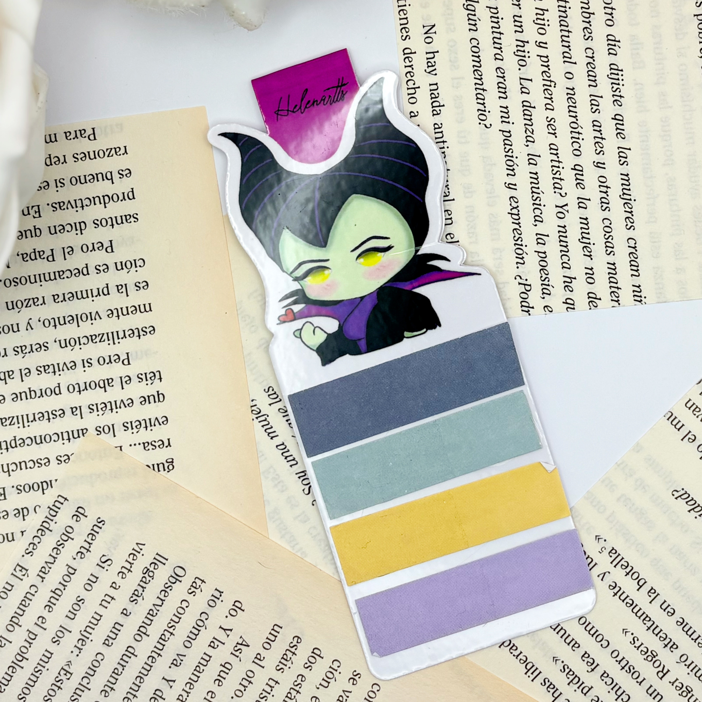 Marcapáginas magnético Mini porta Post-it's Malefica
