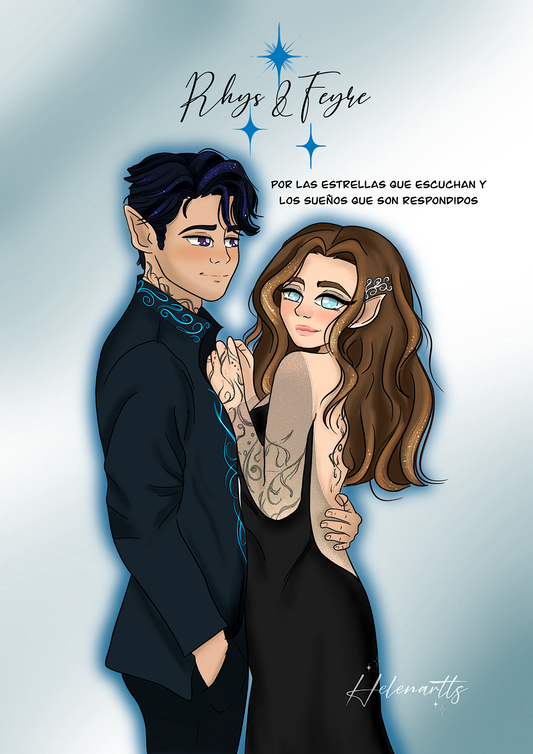 Lámina Feyre & Rhys - Acotar