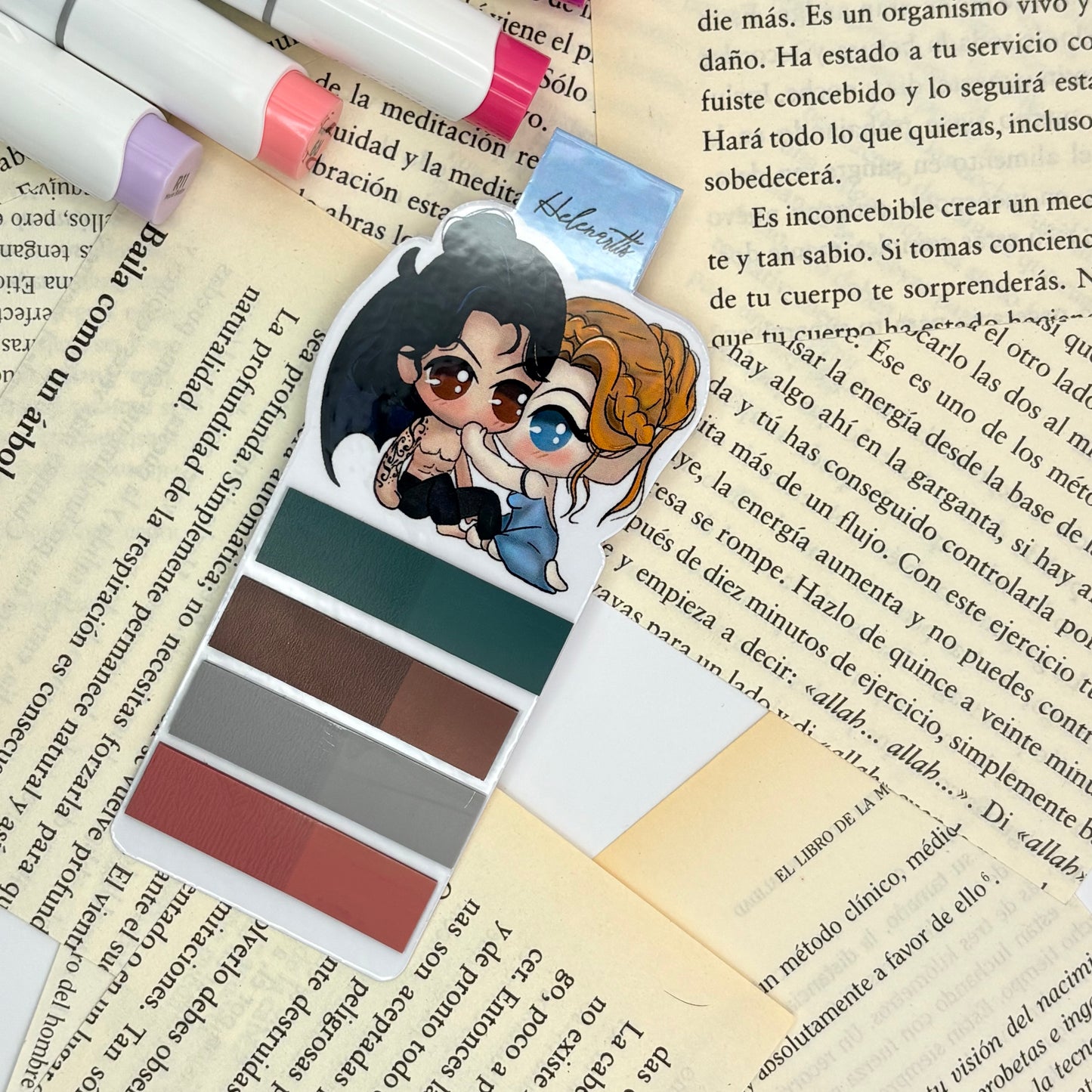 Marcapáginas magnético Mini porta Post-it's Nesta & Cassian - Acotar.