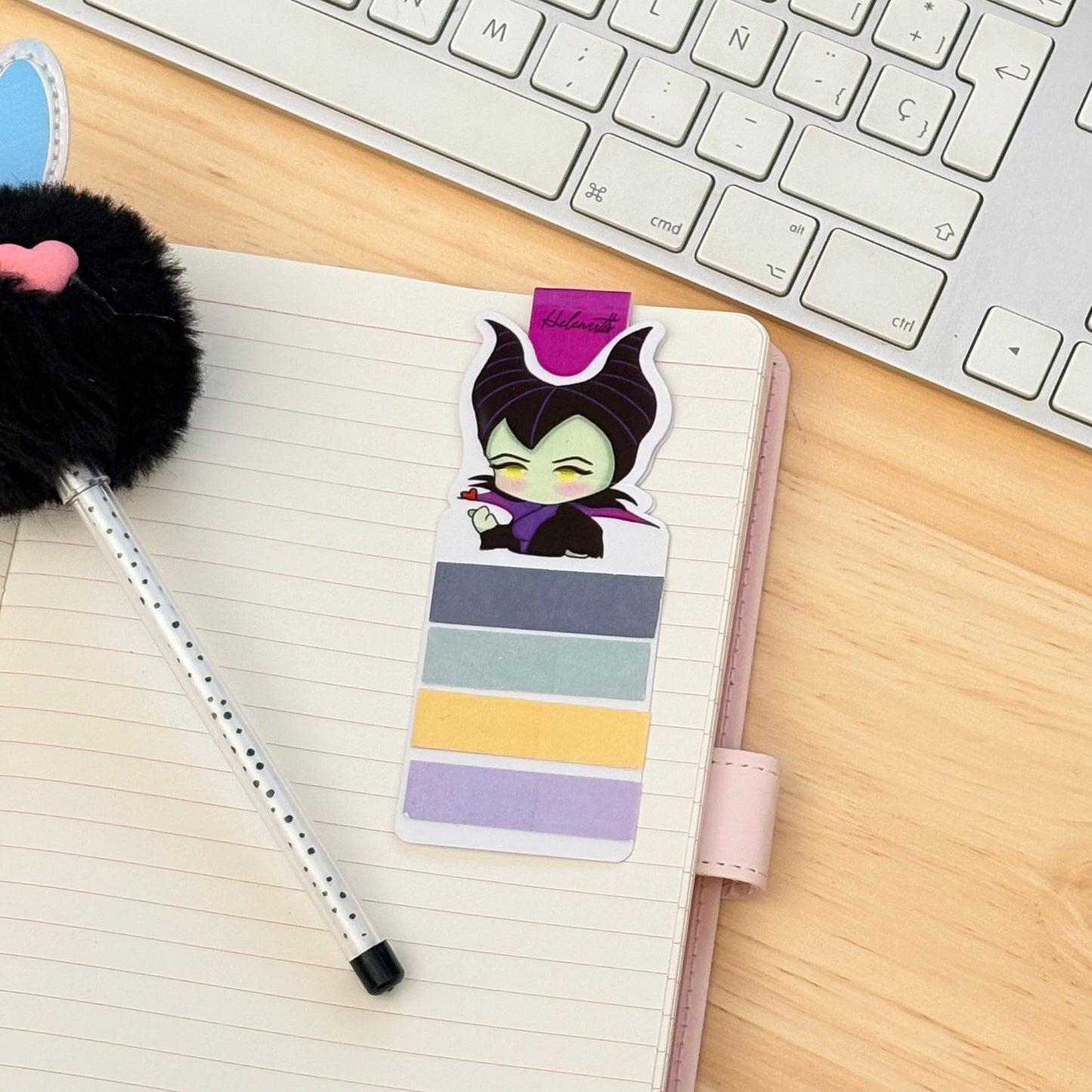 Marcapáginas magnético Mini porta Post-it's Malefica