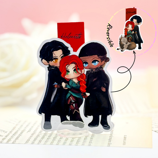 Poppy, Hawke &amp; Keiran Magnetic Bookmark - Of Blood and Ashes.