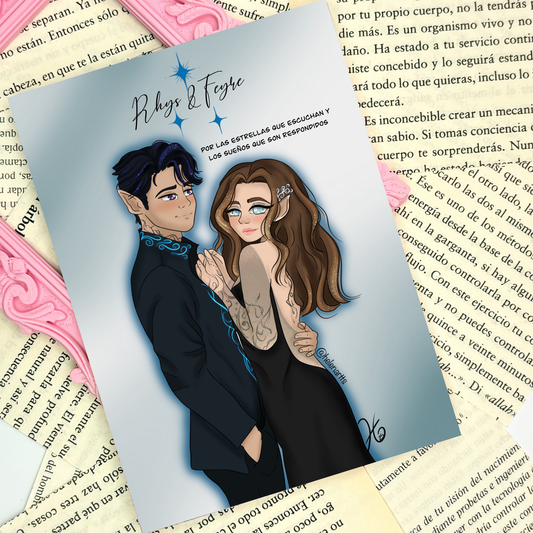 Lámina Feyre & Rhys - Acotar