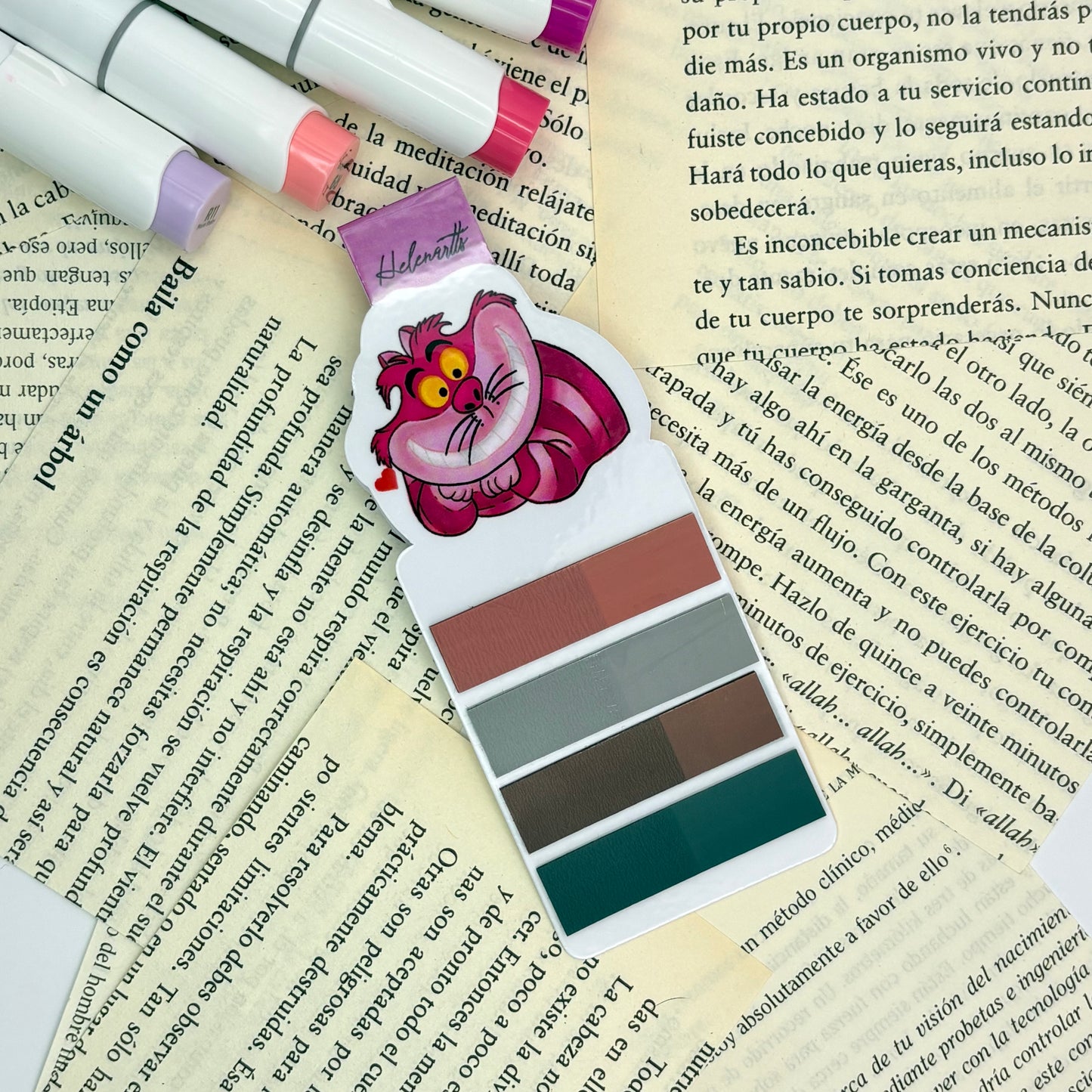 Marcapáginas magnético Mini porta Post-it's Cheshire.