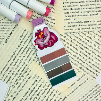 Marcapáginas magnético Mini porta Post-it's Cheshire.