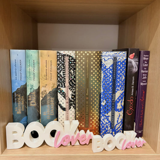 Letras BookLover 3D - Decoración Estanterías | Papelería Literaria