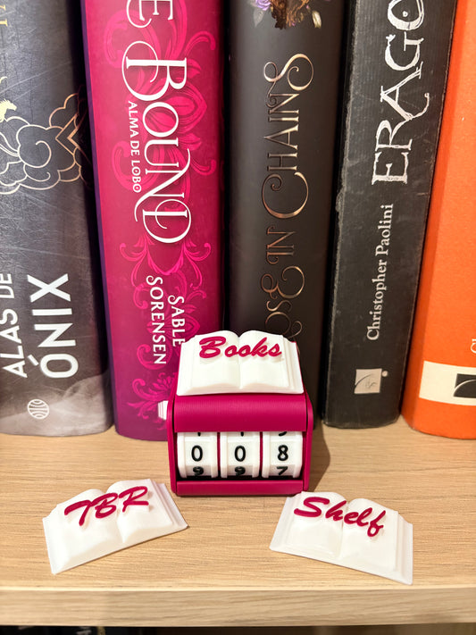 Contador de Lecturas 3D – Libros Leídos, TBR y Shelf