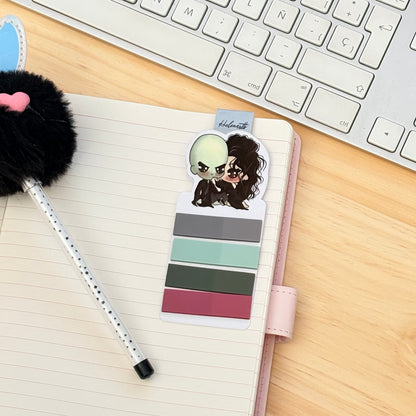 Marcapáginas magnético Mini porta Post-it's Bellatrix & Voldemort - Harry Potter