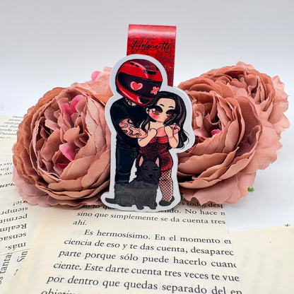 Marcapáginas Magnético Lauren & Junior - De rodillas- Reversible