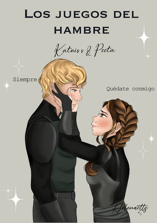 Lámina Katniss & Peeta - Los juegos del hambre