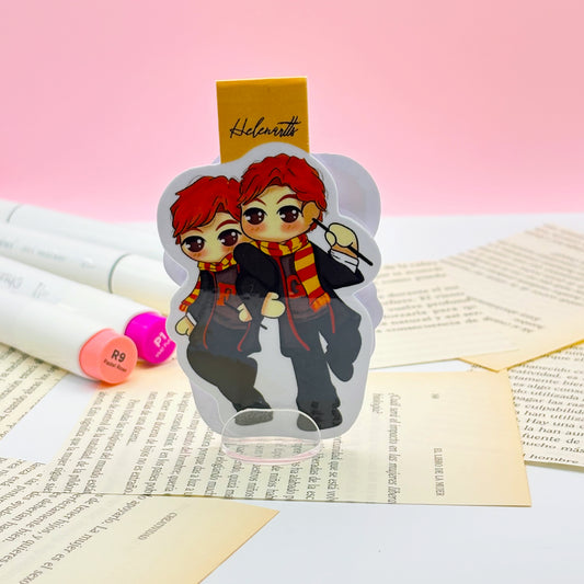 Marcapáginas magnético de Fred & George Weasley - Harry Potter.